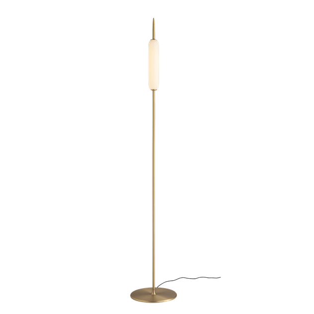 EKTA Living-Dunhammer Floor Lamp-Pale Brass-EK-30747